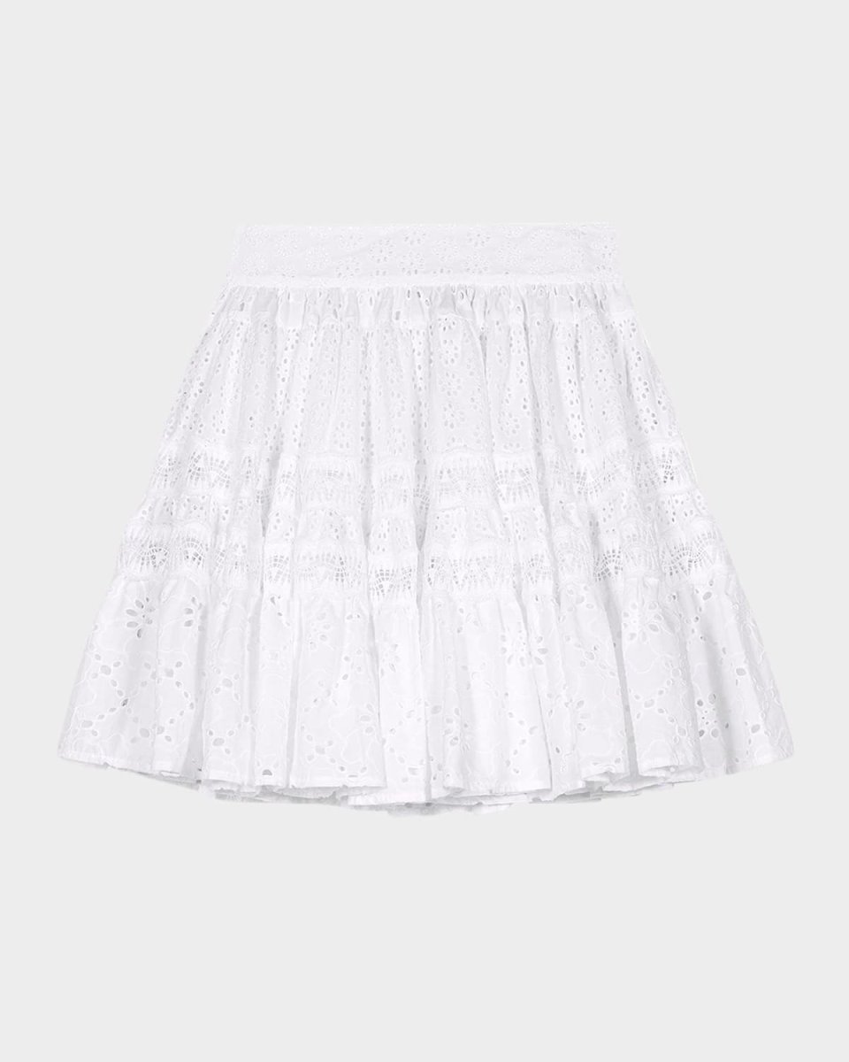 Jibroda Eyelet Mini Skirt